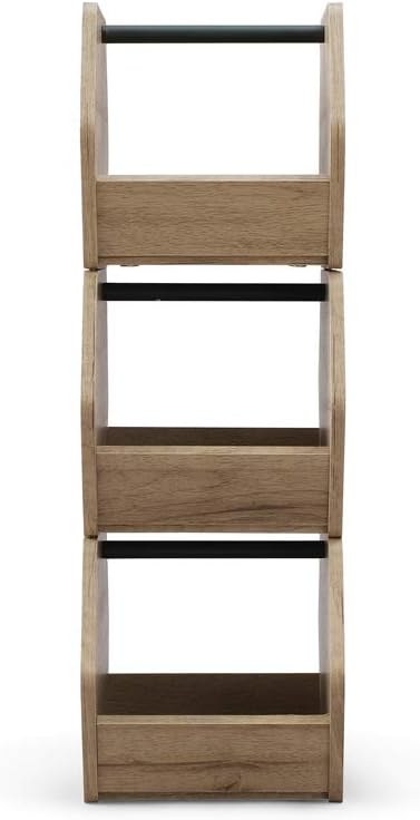 Iris Ohyama HIROBIRO Series Kitchen Storage, Condiment Rack, Makeup Storage, Accessory Storage, Spacious Room, Living Alone, Stylish, Iron Wood, Ash Brown, Set of 3