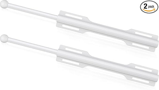 FIRJOY 12" Valet Rod for Closet Pull Out (2 Pack, White)