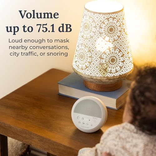 Yogasleep Nod White Noise Sound Machine, With Soft Night Light & Sleep Timer, 20 Sound Options Including Lullabies, Nature & Pink Noise, Sleep Aid For Baby & Adults, Noise Cancelin