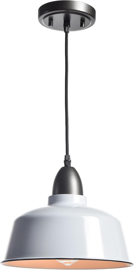 Modern Farmhouse White Pendant Light Fixture Macarons Dome Kitchen Island Pendant Lights for Home Bar Countertop Canteen Dining Room Restaurant Bedroom Bathroom