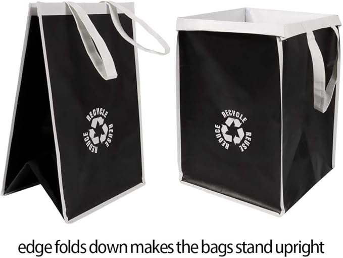Lily queen Recycle Waste Bag for Kitchen Home Trash Sorting Bins Base Plate Waterproof Baskets Polypropylene 2 Set