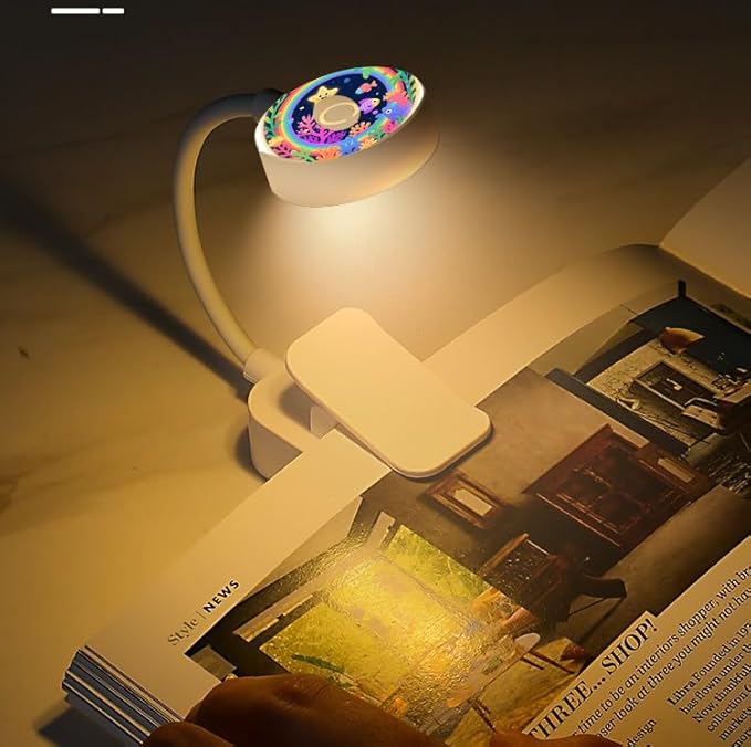 4 Pack Rechargeable Book Lights Bulk for Reading in Bed,3 Color,Adjustable Brightness,Clip on to Book Lights for Reading at Night (Multi-Colored, 4 Pack)