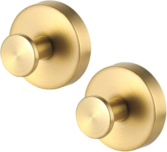 Suction Cup Wreath Hanger，Suction Cup Hooks Hanging 15 Lbs，Waterproof Suction Cup Wreath Holder for Windows (Gold, 2)