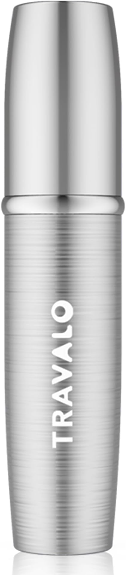 LUX Perfume Atomizer - Leak-Proof and TSA Approved for Air Travel - Reusable Airtight Easy Fill Mini Pump Sprayer - Lightweight Portable - Brushed Polished Metal Alloy Outer Shell - Silver