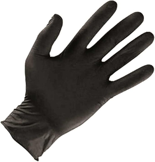 ShuBee® Black Gauntlet® Silver Edition Black Nitrile Gloves