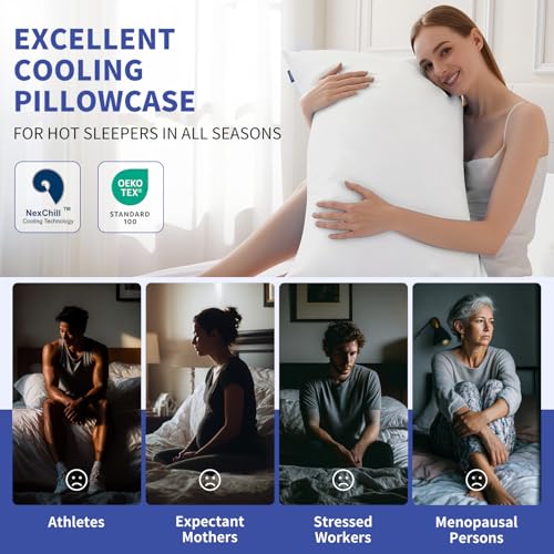NexChill Cooling Pillow Cases for Hot Sleepers, Cool - Image 6