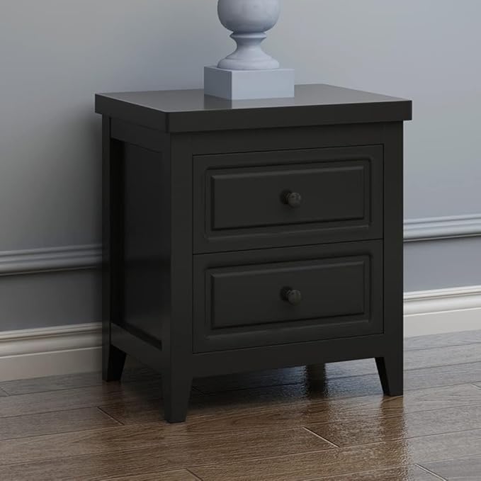 Minimalist 2-Drawer Nightstand - Small Bedside Table Storage Cabinet for Living Rooms & Hallways, Perfect for Compact Spaces, Stylish Home Furniture