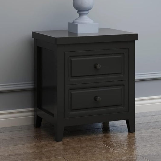 Minimalist 2-Drawer Nightstand - Small Bedside Table Storage Cabinet for Living Rooms & Hallways, Perfect for Compact Spaces, Stylish Home Furniture
