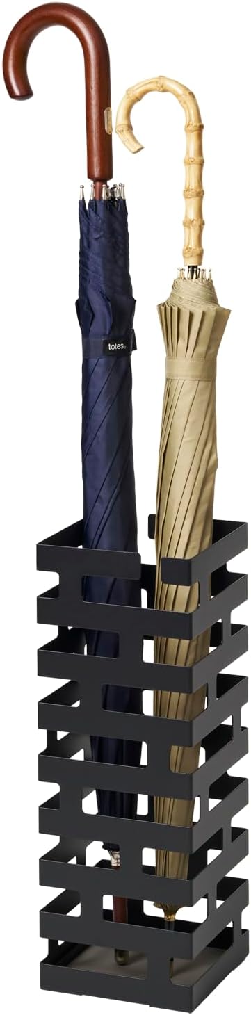 YAMAZAKI Home Brick Umbrella Stand - Storage For Umbrellas & Walking Canes - Steel - Holds 4 Umbrellas