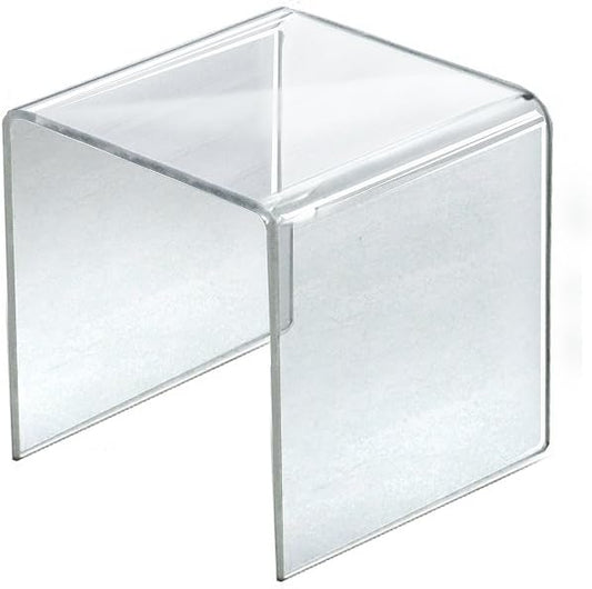 Azar Displays 515318 7.5" Acrylic Square Riser (4 Pack)
