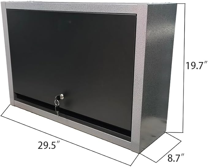 JZD Wall Mounted Cabinet with Removable Shelf,Double Layer Hanging Cabinet,Storage Organizer for Bathroom,Kitchen,Garage