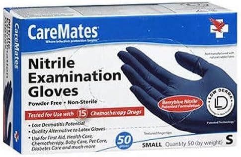 Nitrile Medical Exam Gloves, Latex Free Rubber, Powder Free, Extra Strong, 4 Mil Thick, Certified for Home Infusion, First Aid, Food Safe, Cleaning Gloves, Small, 300-Count