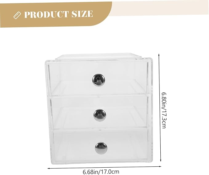 Stackable Storage Box Desk Organizing Box Lids for Makeup Jewelry Office Supplies