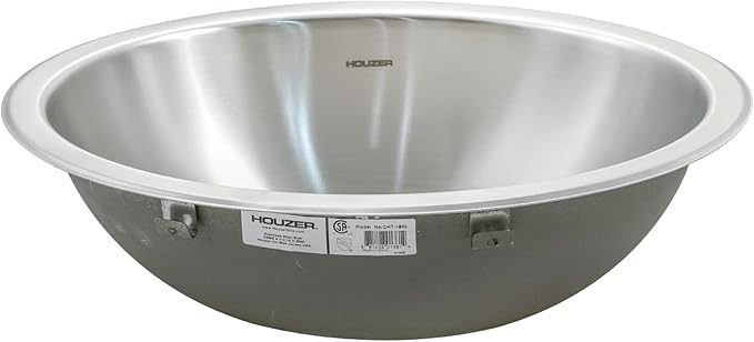 Houzer Opus Stainless Steel Bathroom Sink - 16 Inch Topmount Round Bowl Bathroom Sink with Overflow Drain Assembly, Durable & Versatile, Nested 40-Pack - CRTO-1620-40