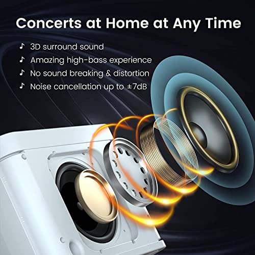 Karaoke Machine for Adults and Kids, Portable Bluetooth Karaoke Speaker with 2 Wireless Microphones for TV, Singing Karaoke for Home Party, Great Gifts for Boys and Girls - Image 3