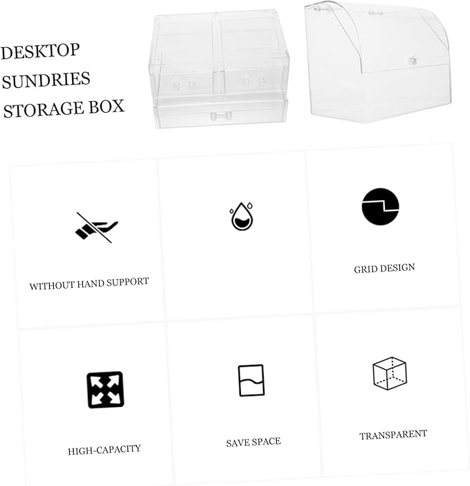 Baluue Material Makeup Storage Case Dividers Decorative Organizer Simple Stylish