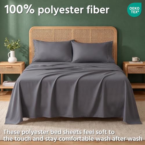 Deep Pocket King Sheet Set, Cooling Bedding With Side Pockets - Image 4