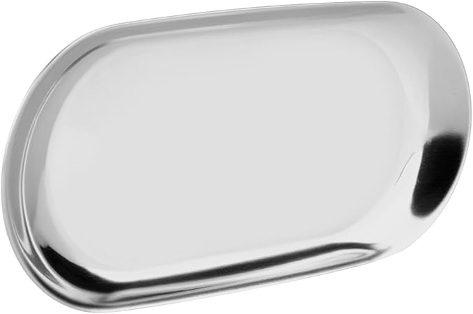 Rengue Nordic Style Stainless Steel Storage Tray, Soft Brass Finish, 9.1x3.7 Inches, Jewelry and Cosmetics Organizer for Home or Office Nordic Style Stainless Steel Storage Tray, Nan (L)