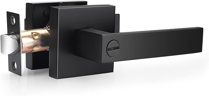 Probrico 20 Pack| Matte Black Door Handles Privacy Door Levers, Heavy Duty Reversible Bed and Bath Door Locks Interior Keyless Locksets