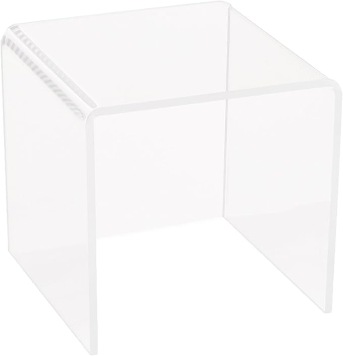 Azar Displays 515322 5.5" Acrylic Square Riser (4 Pack)