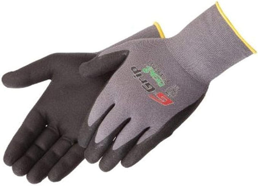 Liberty Glove & Safety G-Grip Nitrile Micro-Foam Palm Coated Seamless Knit Work Gloves with 13-Gauge Gray Nylon Shell (2 Dozen) (Medium)