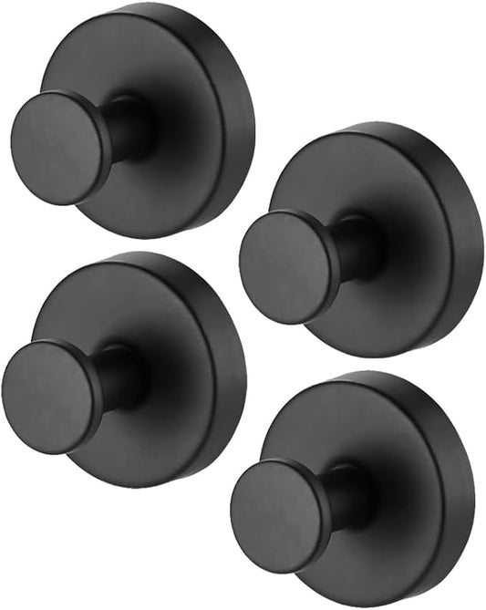 Suction Cup Wreath Hanger，Suction Cup Hooks Hanging 15 Lbs，Waterproof Suction Cup Wreath Holder for Windows (Black, 4)