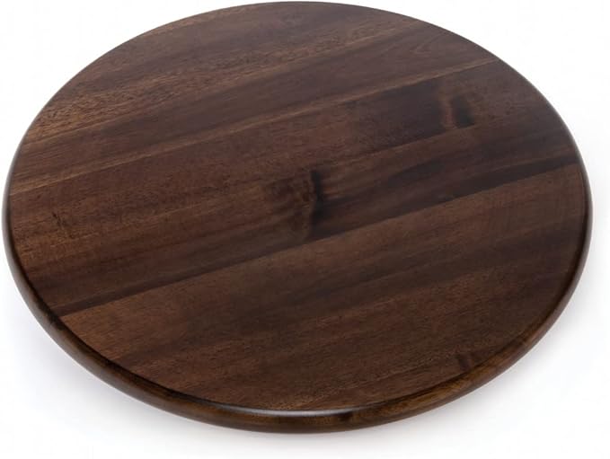 Lipper International 2115WN Acacia Walnut Finish Lazy Susan, 15-inch Length
