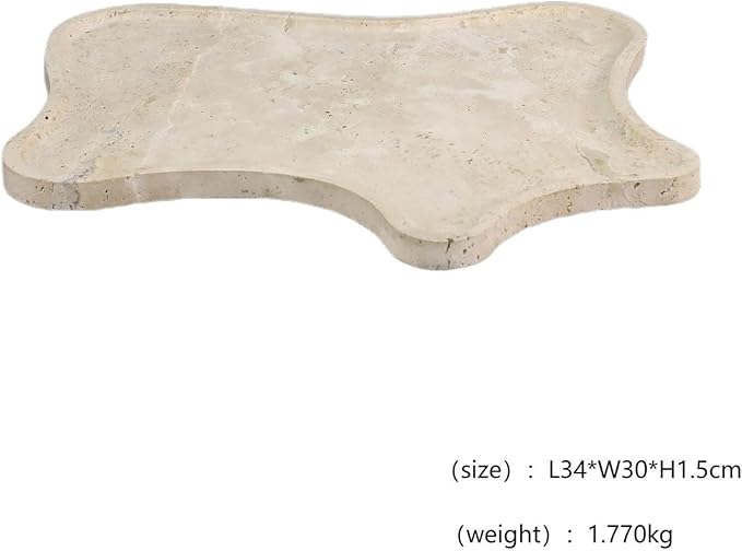 Modern Marble Tray Set - Minimalist Home Decor for entryway, Hotel, Showroom - Geometric Marble Storage Bowl for Essentials and Decorations(Beige10)