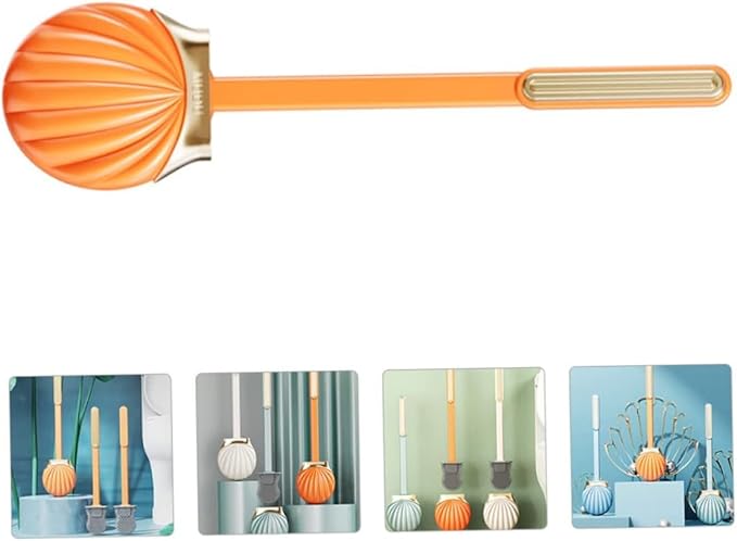 Toilet Brush Bathroom Wall-Mounted Toilet Brus Hidden Toilet Brush and Holder Flat Toilet Brush and Plunger Set Bathroom Cute Toilet Bowl Brush Reusable