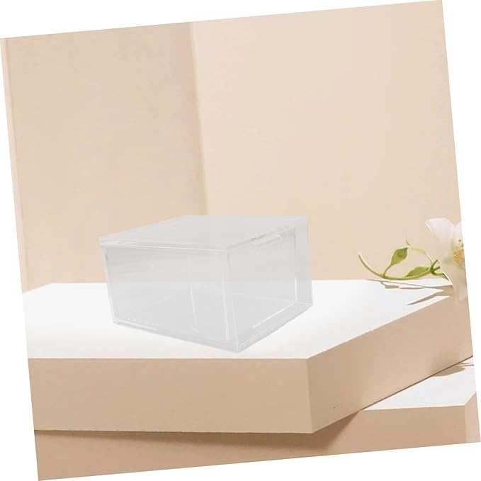 TEHAUX 3Pcs Clear Stackable Plastic Storage Box with Drawer Mechanism Versatile Organizer Bins for Makeup and Daily and Office Use