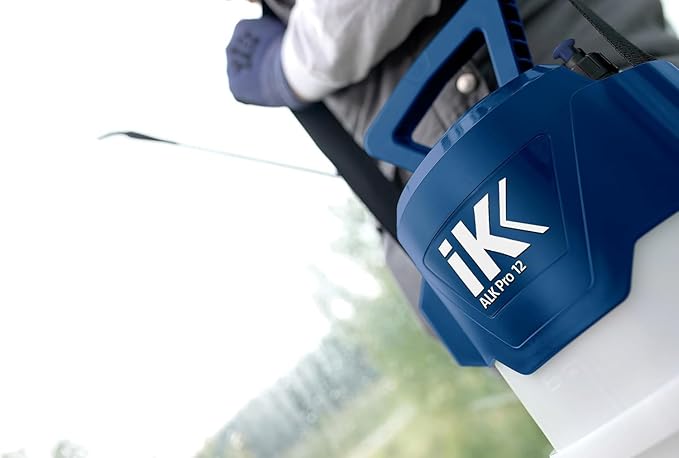 IK ALK Pro 12 – Heavy-Duty Sprayer for Alkalines, Alcohols & Ketones – 2 Gal Pump Sprayer – Adjustable Nozzle, Safety Lock, Shoulder Strap – Ideal for Industrial Cleaning & Disinfection