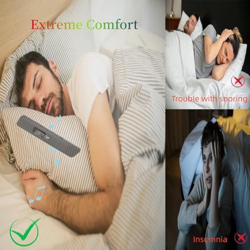 Sleepbar Under Pillow Speaker - White Noise Machine, Mini Portable Sleep Speaker for Travel (Black)