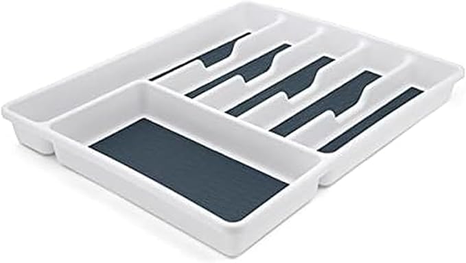 Copco Basics 6 Compartment Drawer Organizer, 15.7 x 12.79 x 1.77-Inch, Star Blue