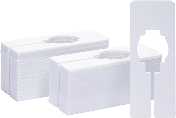 Juvale Plastic Clothing Rack Dividers - Blank Custom Clothing Tags - Durable Polypropylene Garment Rack Dividers - 5 x 2 in, White, Pack of 60