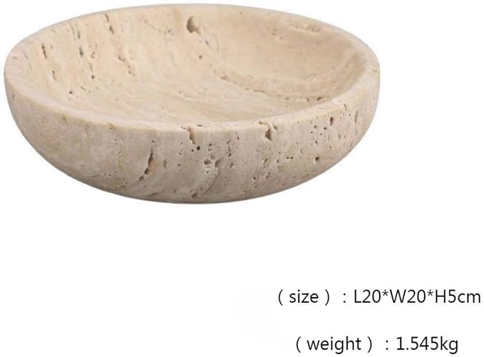 Modern Marble Tray Set - Minimalist Home Decor for entryway, Hotel, Showroom - Geometric Marble Storage Bowl for Essentials and Decorations(Beige17)