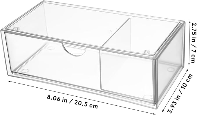 MERRYHAPY 3pcs Makeup Organizer Vanity Storage Box Lipstick Holder Desktop Cosmetics Organizer Lidded Storage Bin for Bathroom