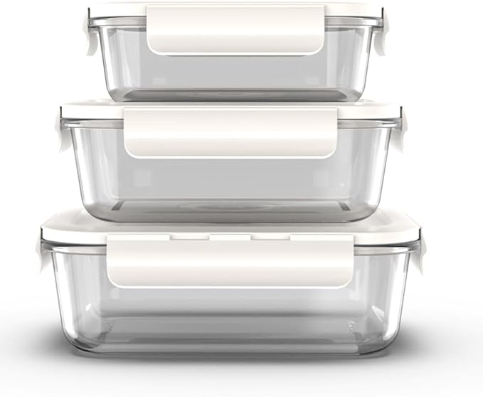 Glass Vacuum Seal Containers for Food Storage (Sealer sold separately)