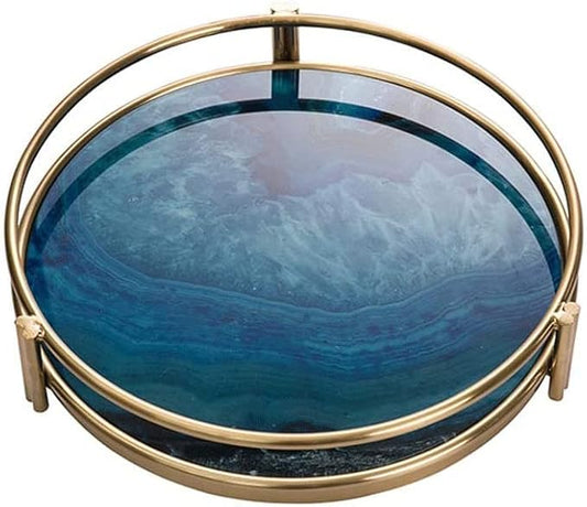 Storage Bathroom Tray Creative Metal Vanity Tray Living Room Decoration Ornaments Nordic Desktop Home Storage Furnishings Storage Tray Organization