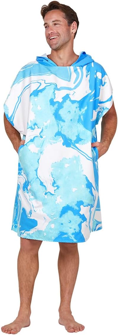 Dock & Bay Adult Poncho - Hooded Towel with Deep Pockets, Changing Robe - Quick Dry - Compact, Lightweight - Includes Bag