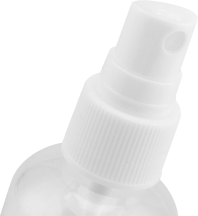 SINJEUN 50 Pack Clear Plastic Spray Bottles with Caps, 4 oz Spray Bottles Mist Sprayer, Refillable Empty Fine Mist Spray Bottle Mini Travel Size Spray Bottles, Leak Proof and BPA-Free