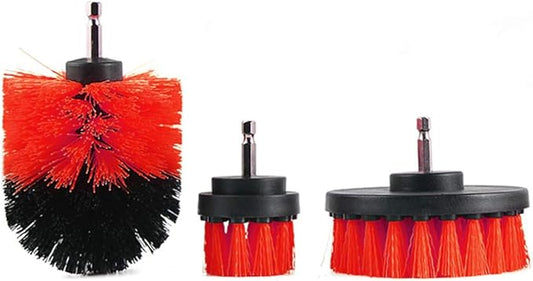ELEOPTION Electric Drill Brush Attachment Kit 2/3.5/4/5 inch Drill Powered Cleaning Brush Attachment Set Time Saving Cleaning Kit for Cleaning Pool Tile, Brick, Car, Grout, Marble, Ceramic (3-Pack)