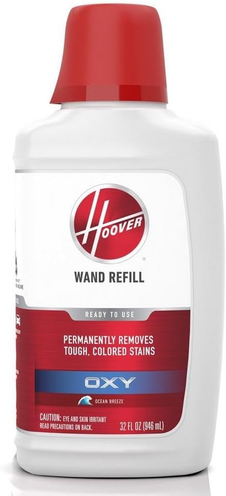 Hoover Oxy Spot Chaser Cleaner Solution Refill for SmartWash Pet, 32 oz., Stain Remover and Pretreat formula, Upholstery and Carpet Shampooer Solution, Designed for Hoover SmartWash Pet