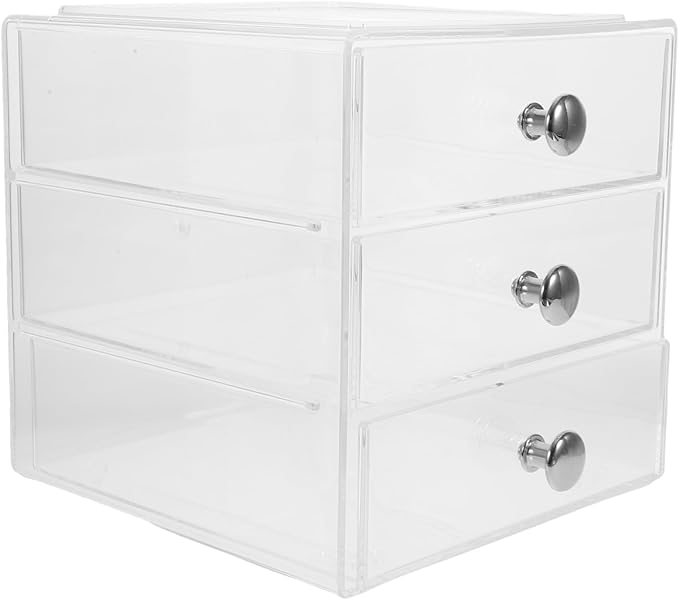 CHILDWEET Organizer for Makeup and Jewelry Storage Multi-purpose Desktop Storage Box Smooth Access for Home Office Use