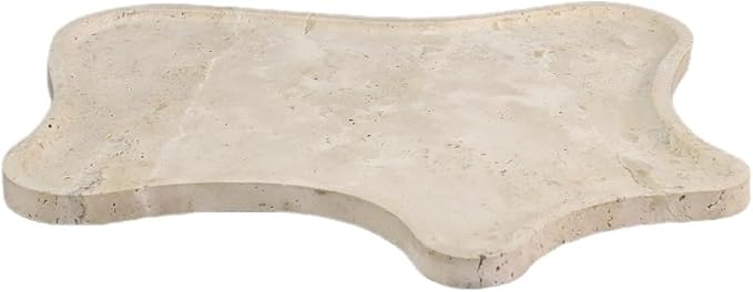 Modern Marble Tray Set - Minimalist Home Decor for entryway, Hotel, Showroom - Geometric Marble Storage Bowl for Essentials and Decorations(Beige10)