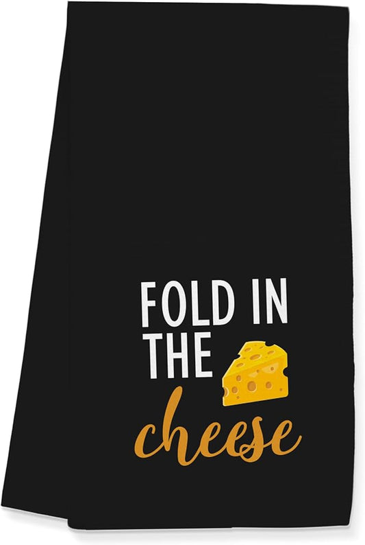 Funny Towels Gifts, Fold in The Cheese Towels for Kitchen Bathroom Decor (16x24 inches)