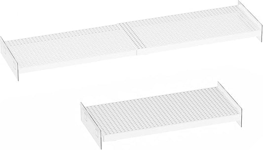 Adjustable Closet Shelves Divider, Expandable Metal Hanging Shelves Closet Separator for Closet Cabinet Wardrobe Cupboard Bedroom, 2 Pack