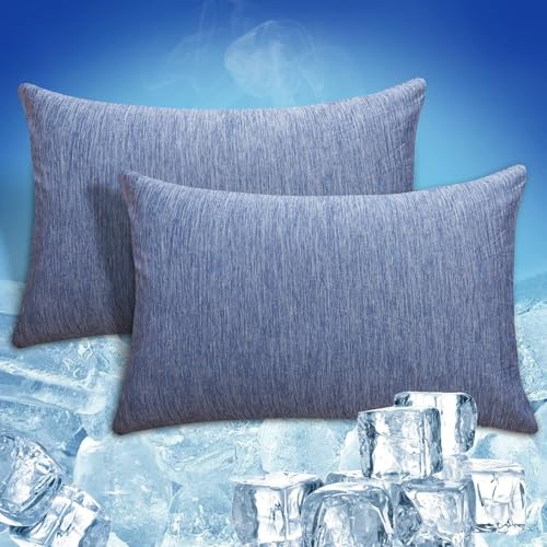 CHOSHOME Cooling Pillow Cases Zipper Pillow Covers Q-Max > - Image 2