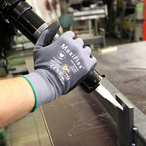 34-874 Seamless Knit Nylon Gloves with Nitrile Coat and Micro Foam Grip on Palm and Fingers