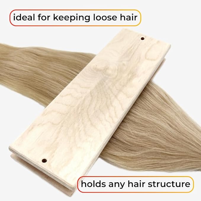 29 x 9 cm (2 pcs) Hair Holder on a Wooden Base, Drawing Mat For Bulk Hair Extension Professional Hackle Styling Tools Making Lace Wig Tools Drawing Card With Needles