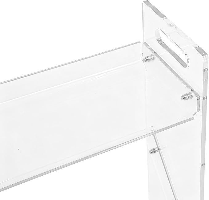 3-Tier Acrylic Shoe Rack, Shoe Organizer for Entryway Closet, Sturdy Display Shelf for Sneakers Boots, Space-Saving Storage Solution, 27.6" x 6.7" x 27.2" (Clear)